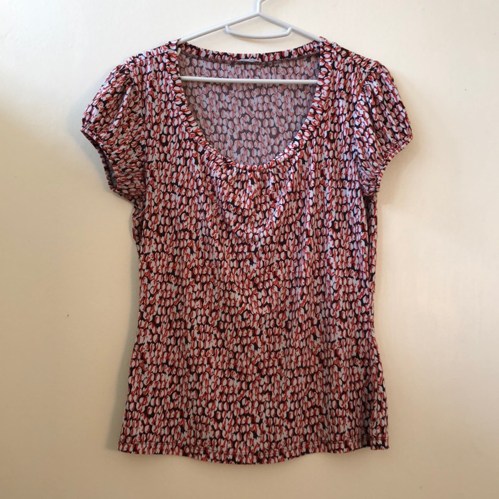 ☀️SALE! 🎈5/$15 Pretty orange patterned top